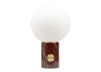 An Image of Heal's Column Table Lamp Red Marble