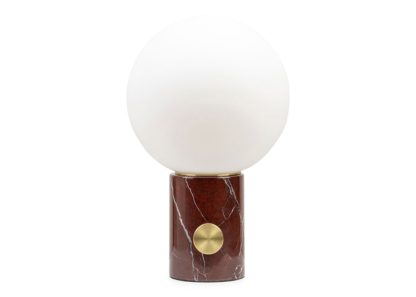 An Image of Heal's Column Table Lamp Red Marble