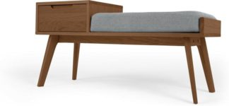 An Image of Jenson Storage Bench, Dark Stain Oak