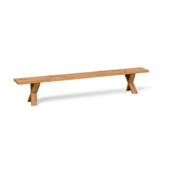 An Image of Heal's Oslo Bench 200x35cm White Oiled Oak Straight Edge Not Filled