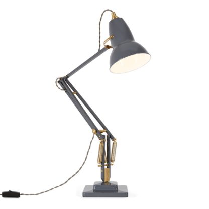 An Image of Anglepoise Original 1227 Desk Lamp Brass Ink Blue