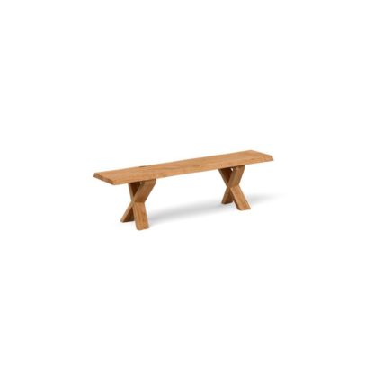 An Image of Heal's Oslo Bench 200x35cm White Oiled Oak Straight Edge Not Filled