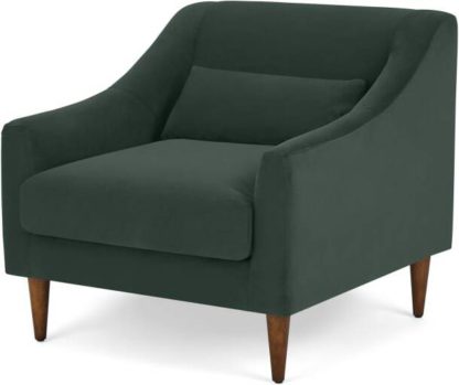 0d4bc625184f1859d52a94d026dc2dfb1f5e6cf946e91629370e918abffaee13.jpg An Image of Herton Armchair, Autumn Green Velvet