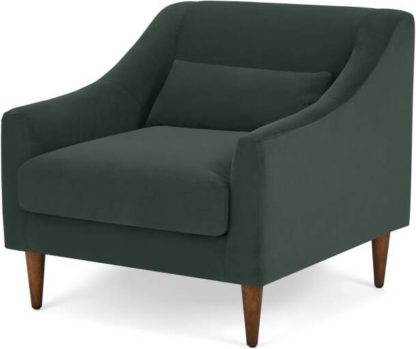 An Image of Herton Armchair, Autumn Green Velvet