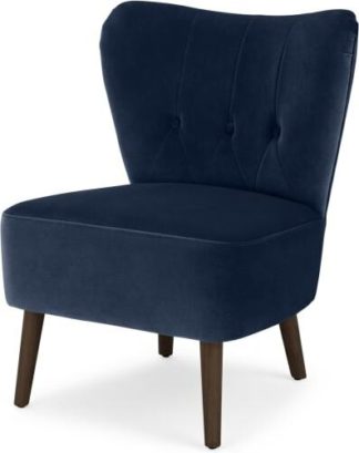An Image of Charley Accent Armchair, Royal Blue Velvet