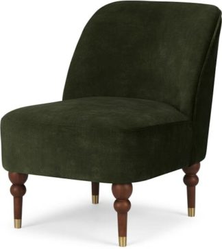An Image of Harpo Accent Armchair, Evergreen Velvet