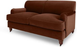 An Image of Orson 2 Seat Sofa, Warm Caramel Velvet