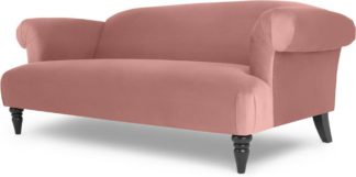 An Image of Claudia 3 Seater Sofa, Old Rose Velvet