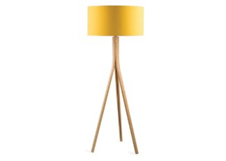 An Image of Heal's Baxter Wooden Floor Lamp Base Ash