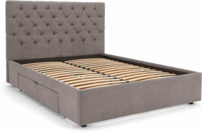 15152c0b7305a91ab7f450a53c748587e24a9687b239e38ee73d77f0dae49589.jpg An Image of Skye Double Bed with Storage Drawers, Pewter
