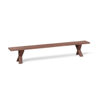 An Image of Heal's Oslo Bench 200x35cm White Oiled Oak Straight Edge Not Filled