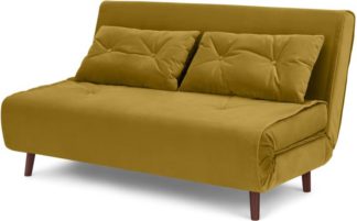 An Image of Haru Large Double Sofa Bed, Vintage Gold Velvet