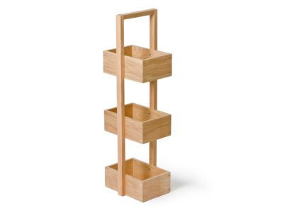 An Image of Wireworks Bathroom Storage Stand Bamboo 4 tier