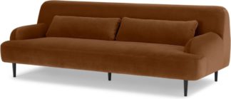 An Image of Giselle 3 Seater Sofa, Cinnamon Velvet