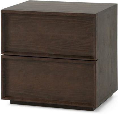 An Image of Langdon Bedside Table, Dark Stain Ash