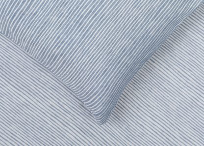 An Image of Heal's Reversible Stripe Duvet Cover Blue Double