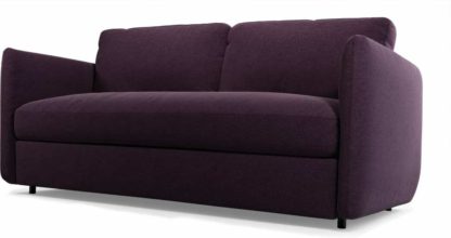 An Image of Fletcher 3 Seater Sofabed with Pocket Sprung Mattress, Malbec