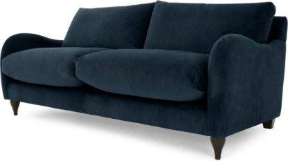 An Image of Sofia 2 Seater Sofa, Plush Indigo Velvet