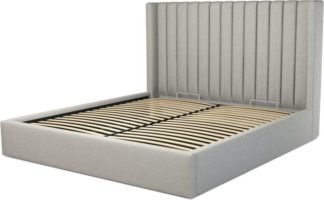An Image of Custom MADE Cory Super King size Bed with Ottoman, Ghost Grey Cotton
