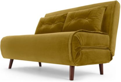An Image of Haru Small Sofa Bed, Vintage Gold Velvet