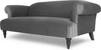 An Image of Claudia 3 Seater Sofa, Pewter Grey Velvet
