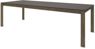 An Image of Custom MADE Corinna 12 Seat Dining Table, Concrete and Smoked Oak