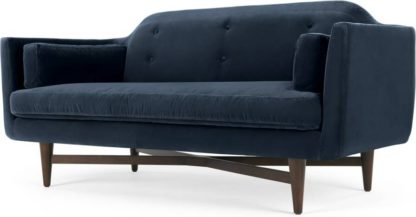 2c7d0dff829fd0823b552f547e57276a93fe17499bb49ee055d3be903fe1a2c7.jpg An Image of Imani Large 2 Seater Sofa, Navy Cotton Velvet