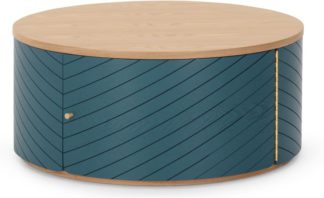 An Image of Novak Coffee Table, Ash and Teal