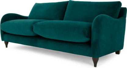 An Image of Sofia 3 Seater Sofa, Plush Mallard Velvet
