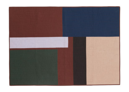 An Image of ferm LIVING Shay Patchwork Quilt Mustard 130 x 180cm