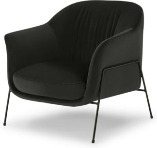 An Image of Lucie Accent Armchair, Mourne Grey Velvet
