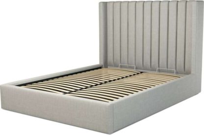 An Image of Custom MADE Cory King size Bed with Ottoman, Ghost Grey Cotton