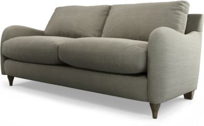 An Image of Custom MADE Sofia 2 Seater Sofa, Athena Putty with Light Wood Legs