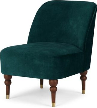 An Image of Harpo Accent Armchair, Nile Blue Velvet