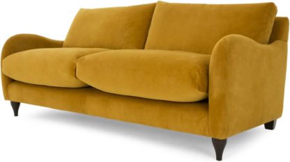 An Image of Sofia 2 Seater Sofa, Plush Turmeric Velvet