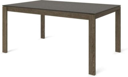 An Image of Custom MADE Corinna 6 Seat Dining Table, Concrete and Smoked Oak