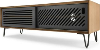 An Image of Pointillee Media Unit, Walnut and Grey
