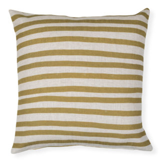 An Image of Heal's Candy Stripe Cushion Olive 45 x 45cm