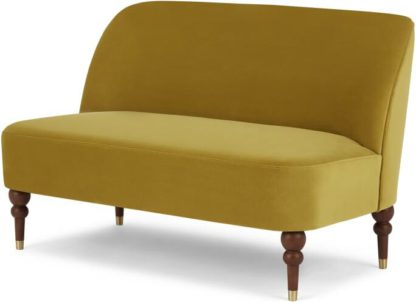 An Image of Harpo 2 Seater Sofa, Vintage Gold Velvet