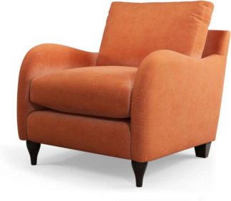 An Image of Custom MADE Sofia Armchair, Plush Coral Velvet