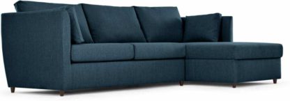 An Image of Milner Right Hand Facing Corner Storage Sofa Bed with Memory Foam Mattress, Arctic Blue