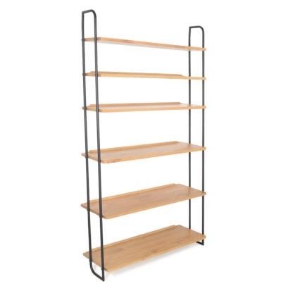 An Image of Heal's Brunel Lean To Wide Shelves With Metal Struts