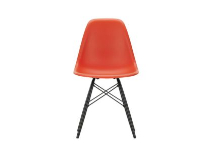 An Image of Vitra Eames DSW Chair New Height Ice Grey Dark Maple