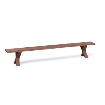 An Image of Heal's Oslo Bench 200x35cm White Oiled Oak Straight Edge Not Filled