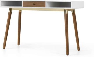 An Image of Edelweiss Desk, Walnut and Brass