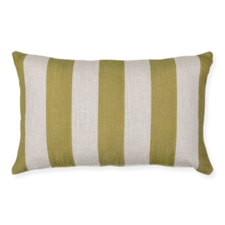 An Image of Heal's Cabana Stripe Cushion Olive 55 x 35cm