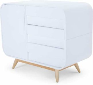 An Image of Esme Compact Sideboard, Ash and White