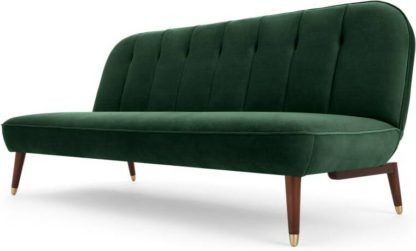 An Image of Margot Click Clack Sofa Bed, Pine Green Velvet