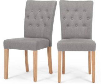 An Image of Set of 2 Flynn Dining Chairs, Graphite Grey