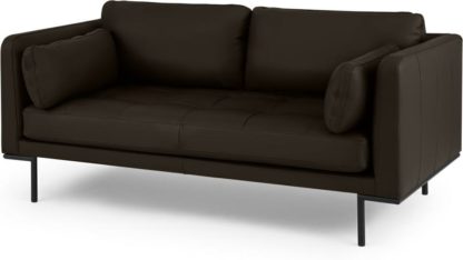 An Image of Harlow Large 2 Seater Sofa, Denver Dark Brown Leather